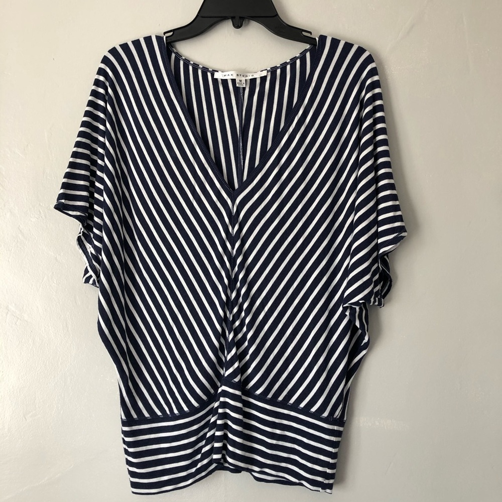 Max Studio Flutter Sleeve Top